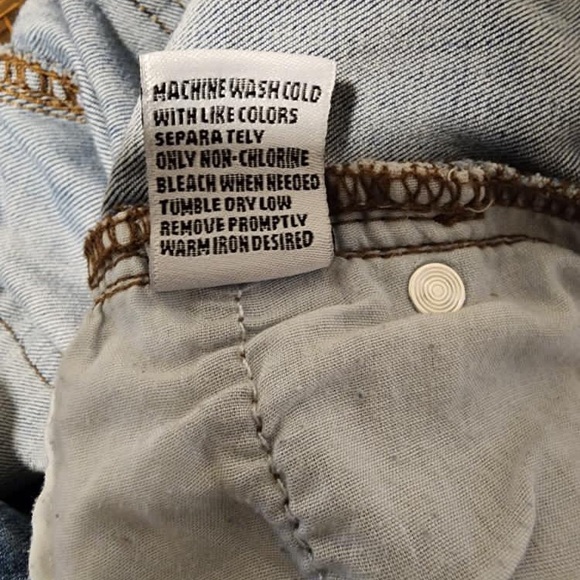 Denim Distressed Shorts - Blue Savy - Size 5/27 - Picture 7 of 14